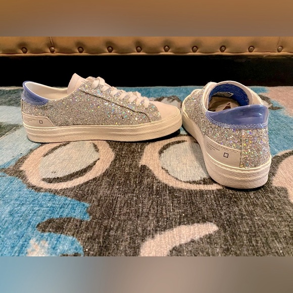 EUC Anthropologie D.A.T.E. Hill Low Sneakers in Silver Glitter. 38 EU, 7 US - Picture 7 of 12